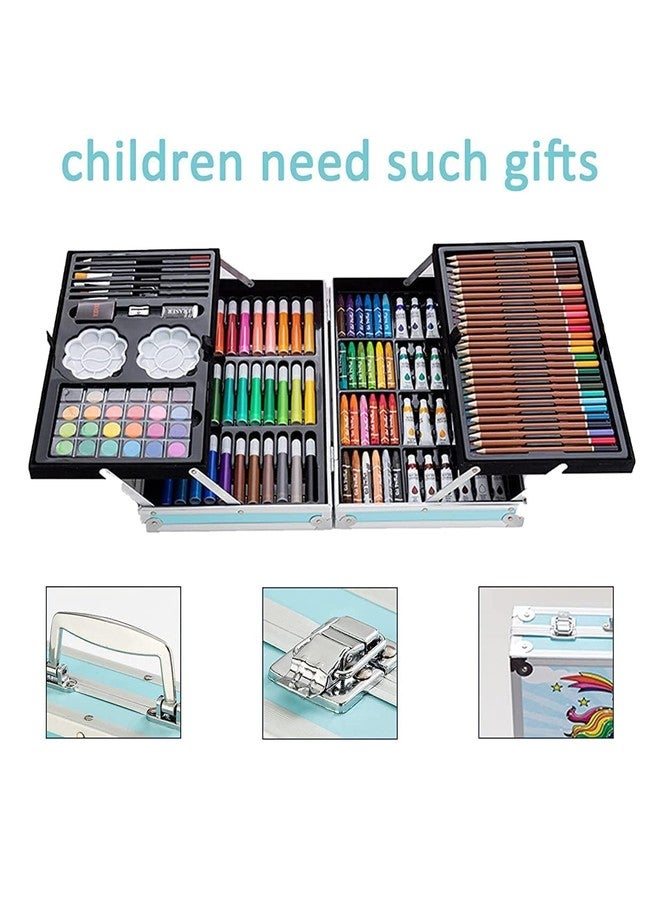 Brille Bee Unicorn Art & Craft Painting Box, 145 Colour Kit, Professional Drawing Water Colour Pencils, Oil Pastels, Sketches & Acrylic Paint Brushes (Unicorn) - Image 4